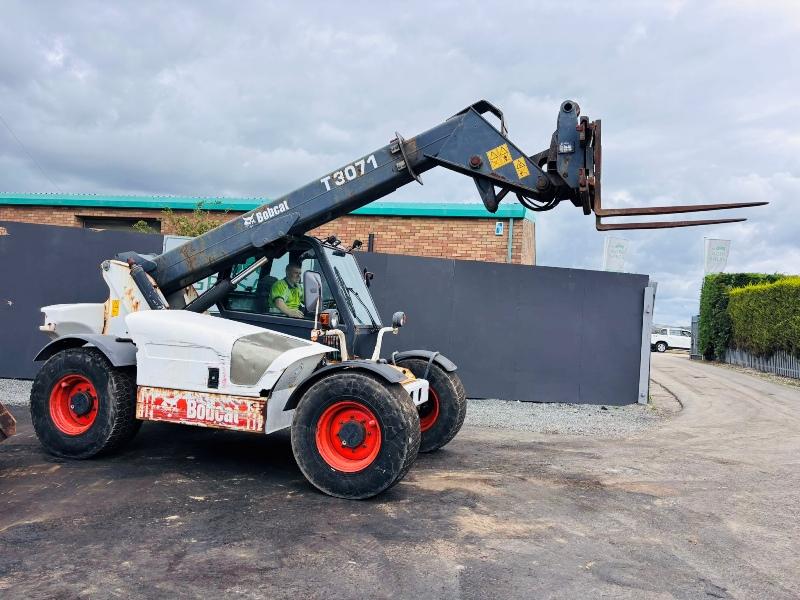 BOBCAT T3071 TELEHANDLER*C/W PALLET TINES AND BUCKET*VIDEO*