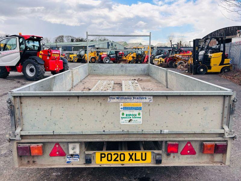 IFOR WILLIAMS 12FT TWIN AXLE PLANT TRAILER *C/W LOADING RAMP*VIDEO*