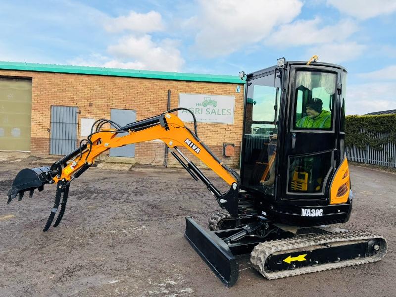 *NEW*MIVA 30C MINI EXCAVATOR*C/W BUCKET*YEAR 2025*VIDEO*