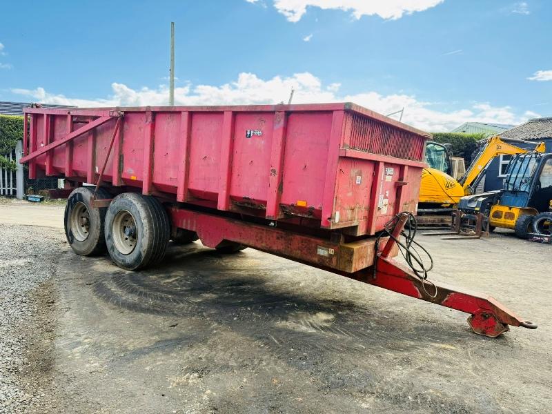 TRIFFITT 10 TONNE HYDRAULIC TIPPING TRAILER*C/W REAR BACKDOOR AND SHOOT*VIDEO*