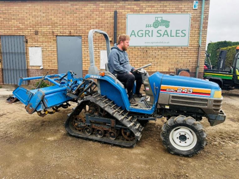 ISEKI TF243CF HALF TRACK COMPACT TRACTOR*C/W ROTOVATOR*VIDEO*
