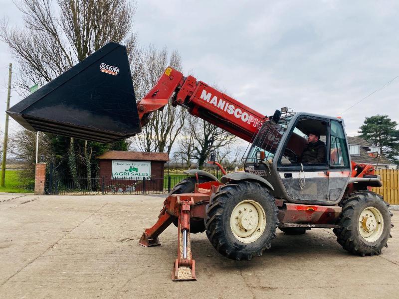 MANITOU MT1233 TELEHANDLER * 12 METER REACH * C/W GRAIN BUCKET