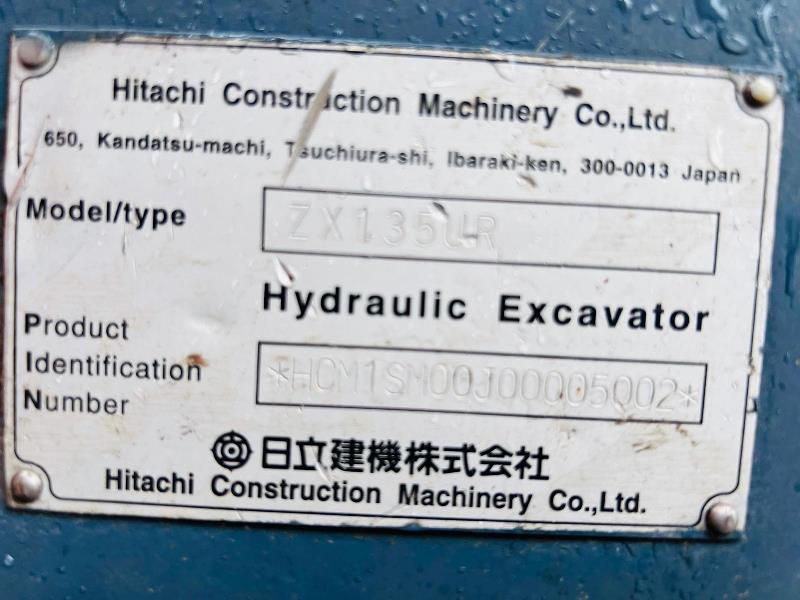 HITACHI ZAXIS 135UR TRACKED EXCAVATOR C/W FRONT BLADE *VIDEO*