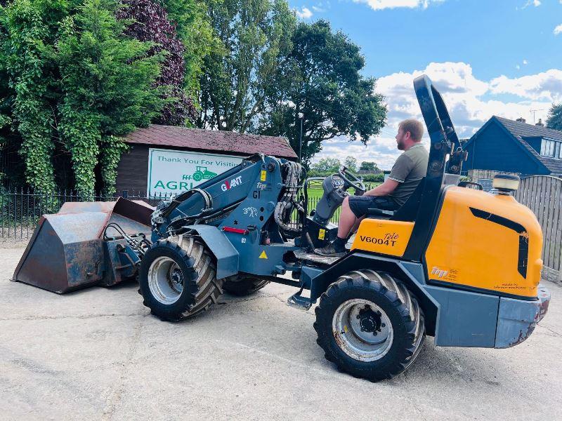 GIANT V6004 4WD TELEHANDLER *YEAR 2012, ONLY 1025 HOURS* C/W BUCKET*VIDEO*
