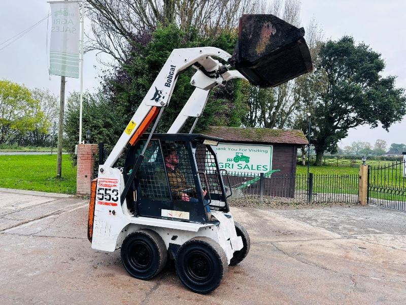  BOBCAT 553 SKIDSTEER *ONLY 1063 HOURS* C/W BUCKET *VIDEO*
