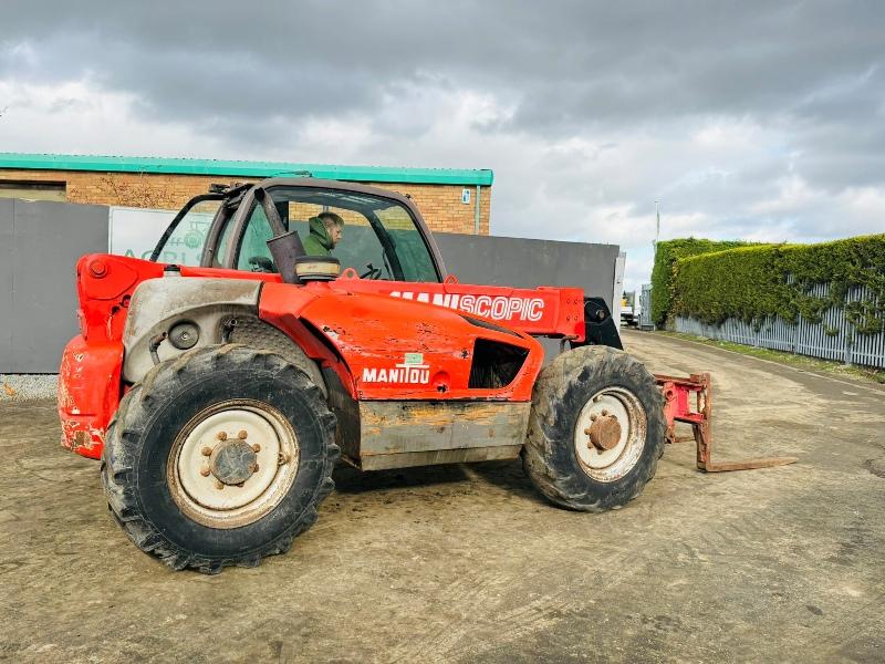 MANITOU MT732 TELEHANDLER*C/W PALLET TINES*VIDEO*