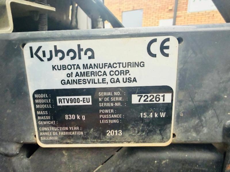 KUBOTA RTV900-EU ATV BUGGY*C/W HYDRAULIC TIP*YEAR 2013*VIDEO*