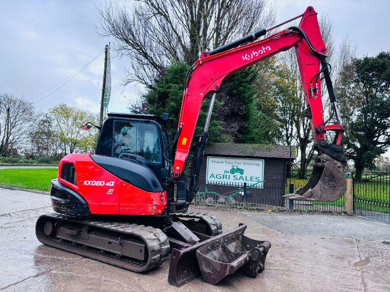 KUBOTA KX080-4TRACKED EXCAVATOR *YEAR 2020, 3465 HOURS* C/W QUICK HITCH *VIDEO*