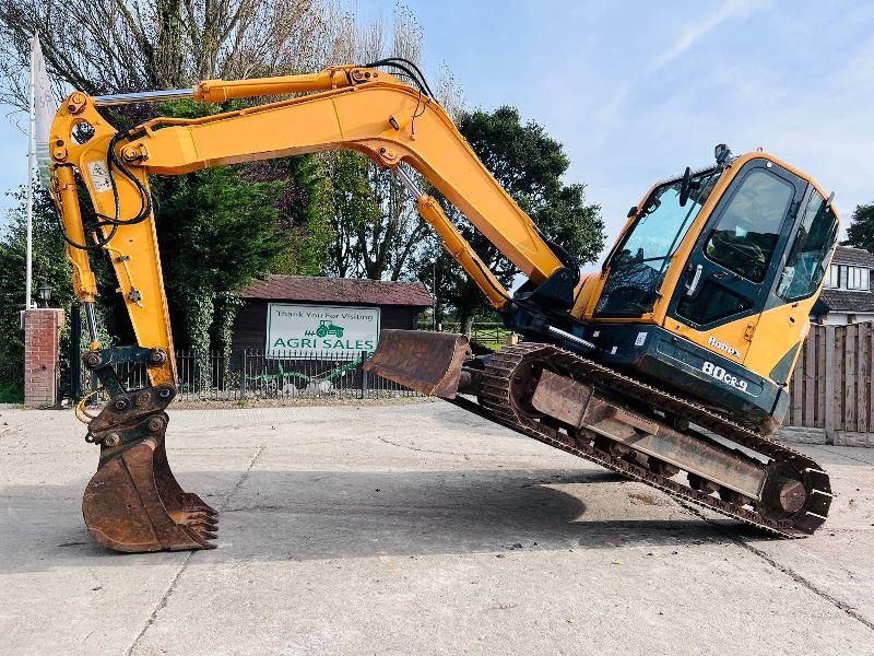 HYUNDIA ROBEX 80CR-9 EXCAVATOR *YEAR 2011, 4771 HOURS* C/W QUICK HITCH *VIDEO*