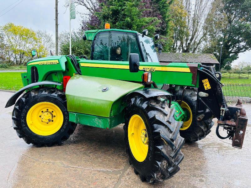 JOHN DEER 3215 4WD TURBO TELEHANDLER C/W PIN & CONE HEAD STOCK *VIDEO*