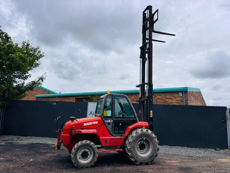 MANITOU M26-4 4X4 FORKLIFT*READING 2932 HOURS*C/W PALLET TINES*VIDEO*