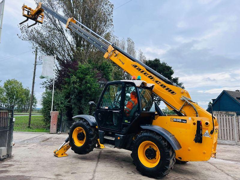 JCB 535-125HI VIZ 4WD TELEHANDLER *YEAR 2015,12.5 METER* C/W TINES *VIDEO*