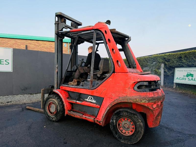 LINDE H60D FORKLIFT*C/W PALLET TINES*ENGINE SMOKES*VIDEO*