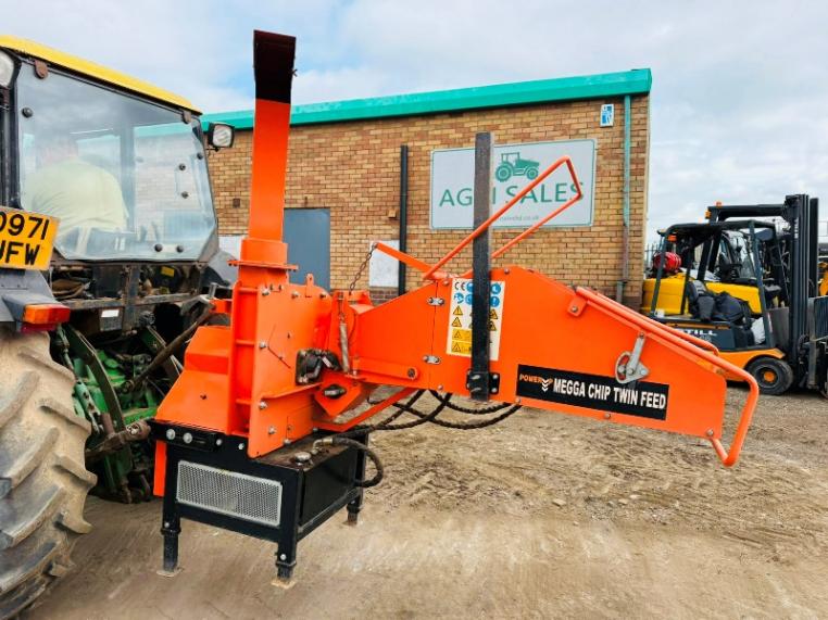 MDL POWER UP MOUNTED PTO DRIVEN WOOD CHIPPER*YEAR 2017*VIDEO*