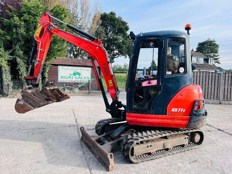 KUBOTA KX71-3 EXCAVATOR *YEAR 2014, 4211 HOURS, ONE OWNER FROM NEW*VIDEO*