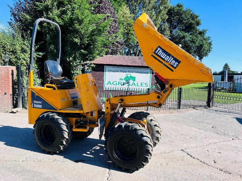 THWAITES 1 TON HIGH TIP DUMPER *YEAR 2019, ONLY 1112 HOURS* C/W ROLE BAR *VIDEO*