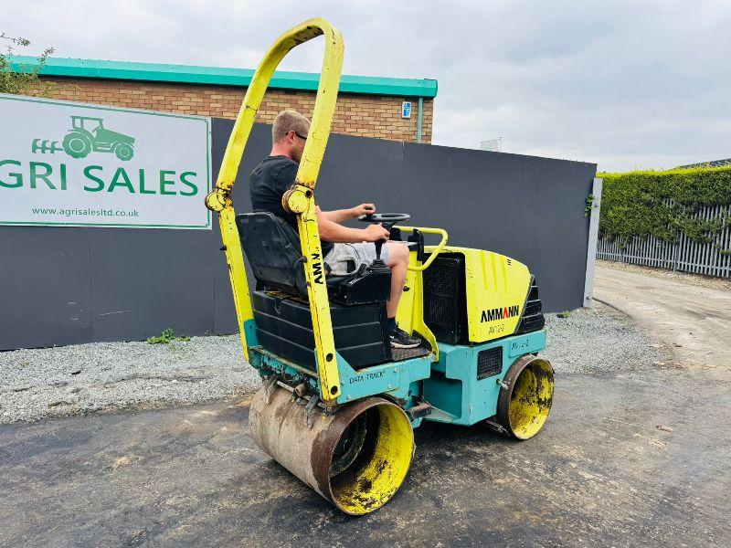 AMMANN AV12-2 VIBRATING DOUBLE DRUM ROLLER*C/W ROLL BAR*VIDEO*