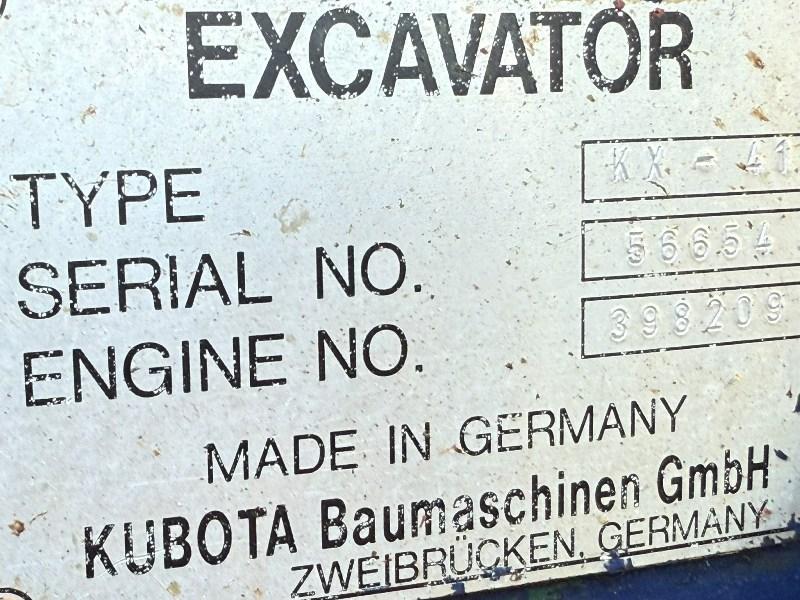 KUBOTA KX41 EXCAVATOR*C/W OFFSET BOOM*VIDEO*