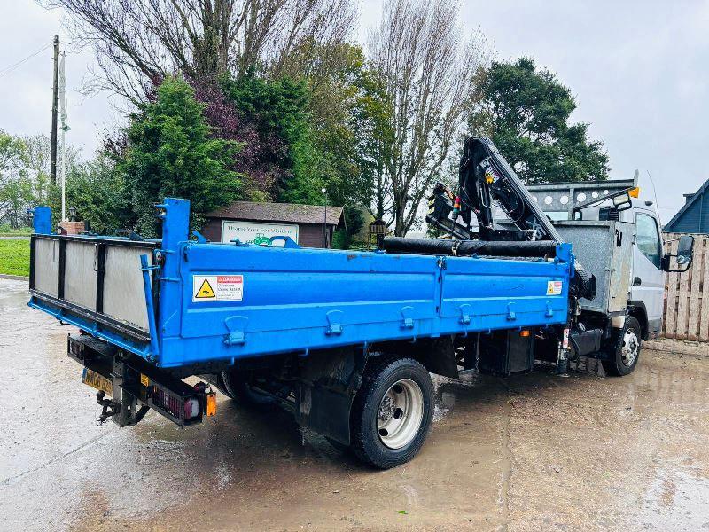 MITSUBISHI CANTER 7C18 4X2 TIPPER LORRY C/W HIAB CRANE *VIDEO*