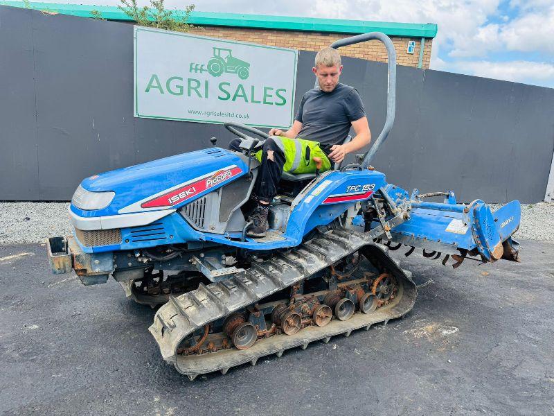 ISEKI TPC153 TRACKED COMPACT TRACTOR*C/W ROTAVATOR*VIDEO*