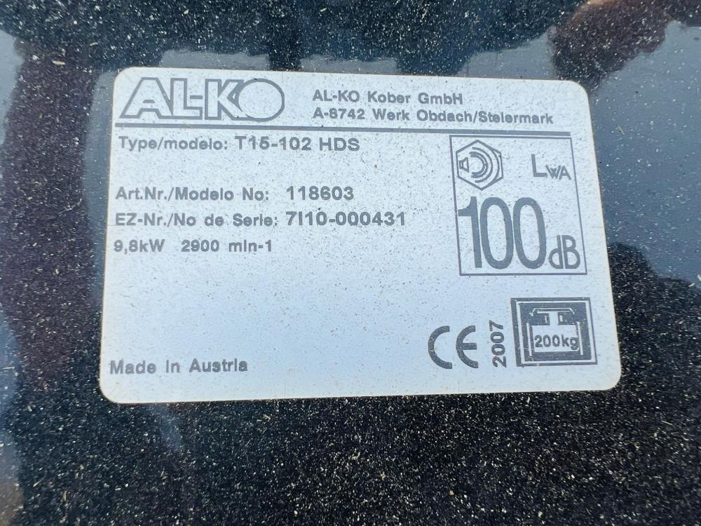 AL-KO T15-102 HDS POWERLINE RIDE ON MOWER 