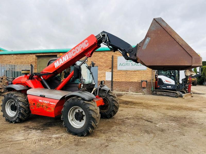 MANITOU MLT 627T TELEHANDLER*C/W BUCKET*VIDEO*
