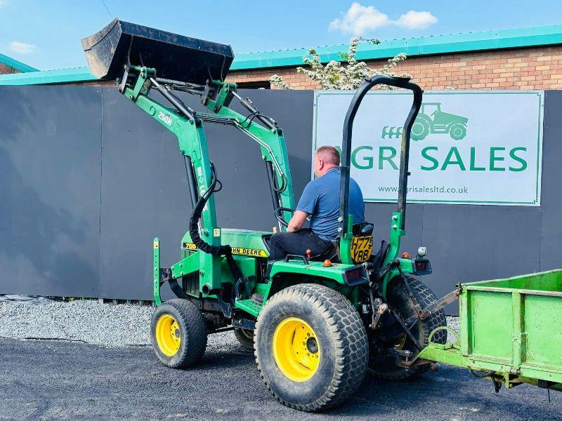 LEWIS 25QH FRONT LOADER TRACTOR*C/W TRAILER AND BUCKET*VIDEO*