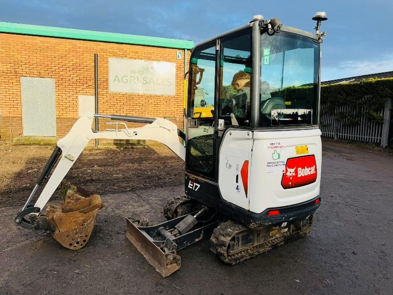 BOBCAT E17 EXCAVATOR*759 HOURS*YEAR 2022*C/W BUCKETS*VIDEO*
