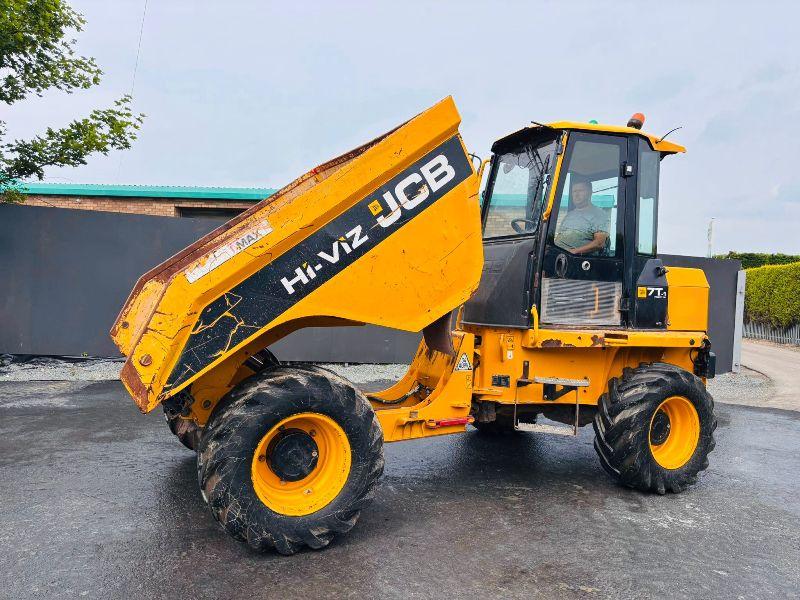 JCB 7FT 7 TONNE STRAIGHT TIP DUMPER* READING 1286 HOURS*YEAR 2018*VIDEO*