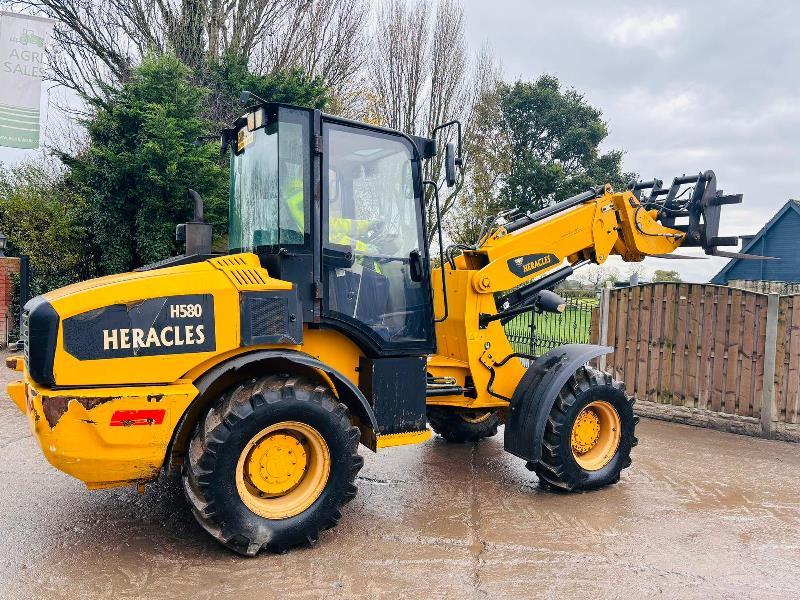 HERACLES H580 4WD TELEHANDLER *YEAR 2019, 1514 HOURS* C/W PALLET TINES *VIDEO*