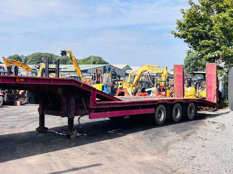DENNISON DFM 25A FLATBED TRAILER*C/W TUCK AWAY NECK RAMPS*VIDEO*