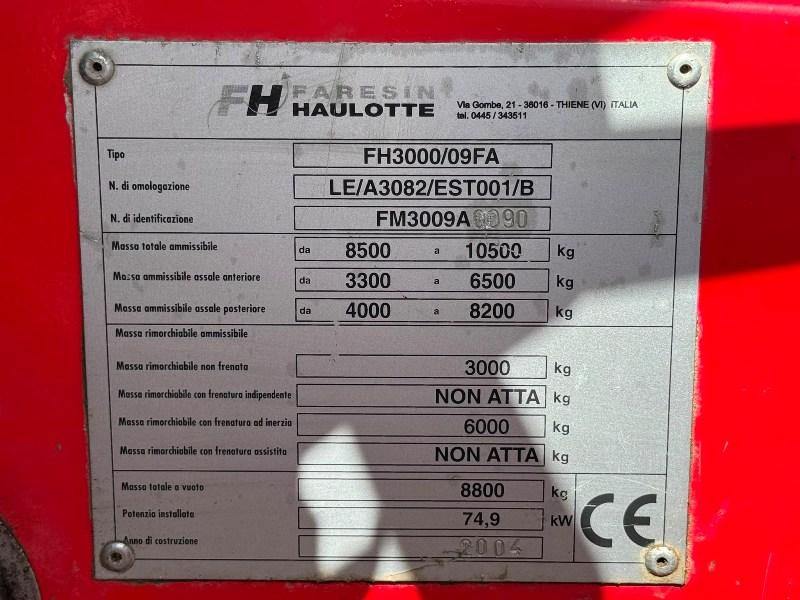 HAULOTTE FH9.30 TELEHANDLER*C/W PALLET TINES*VIDEO*