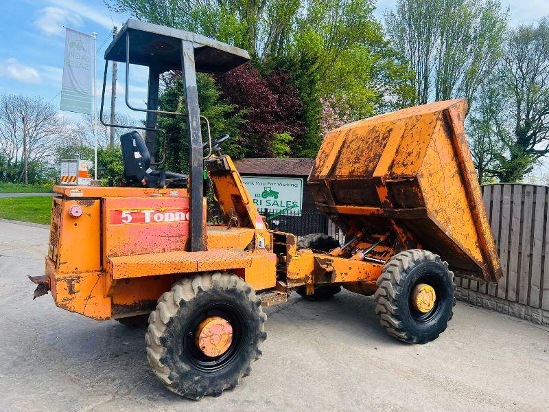 THWAITES 5 TON 4WD DUMPER C/W ROLE BAR & CANOPY *VIDEO*