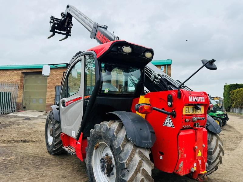 MANITOU MLT 737-130PS TELEHANDLER*YEAR 2018*C/W PALLET TINES*VIDEO*