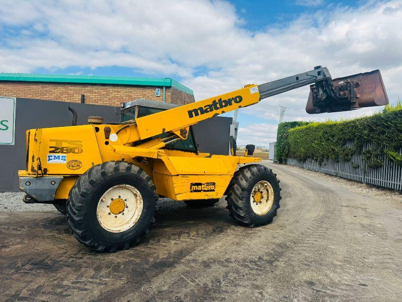 MATBRO TS280 TELEHANDLER*C/W PALLET TINES AND BUCKET*VIDEO*