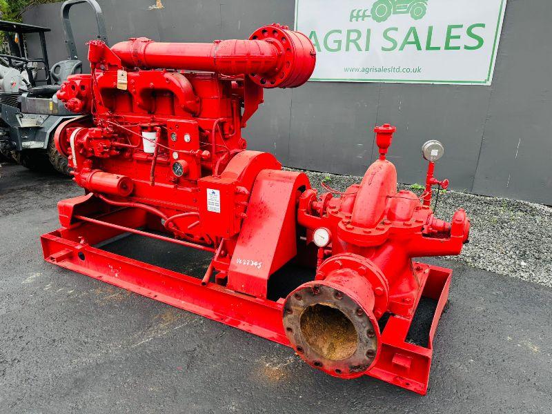 CUMMINGS N-855-F 6 INCH WATER PUMP *C/W 6 CYLINDER ENGINE*VIDEO*