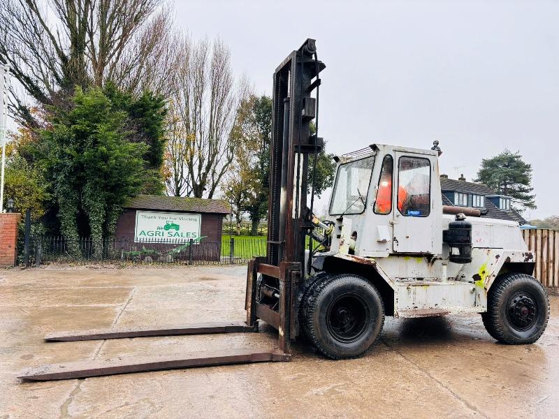 LJUNGBY TRUCK DIESEL FORKLIFT C/W SIDE SHIFT & TINE EXTENSIONS *VIDEO*