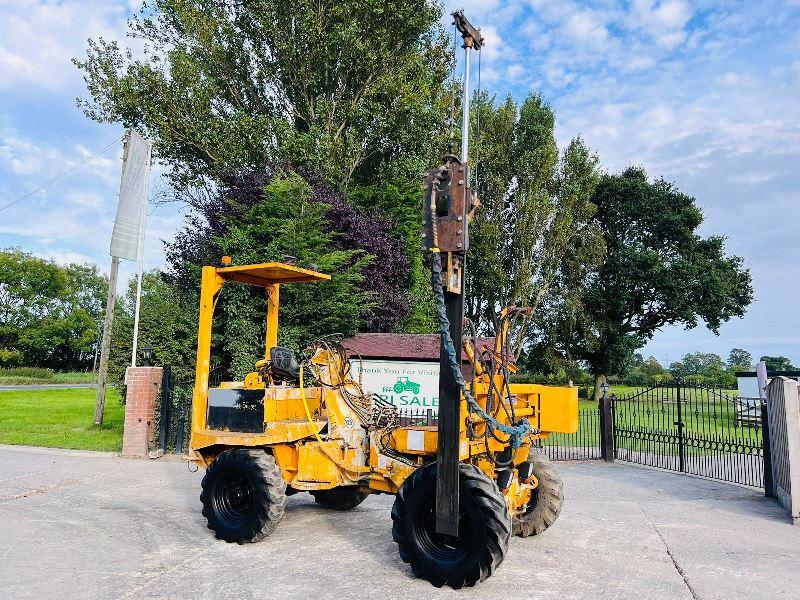 THWAITES ALL DRIVE 4WD DUMPER C/W HYDRAULIC POST DRIVER & PERKINS ENGINE *VIDEO*