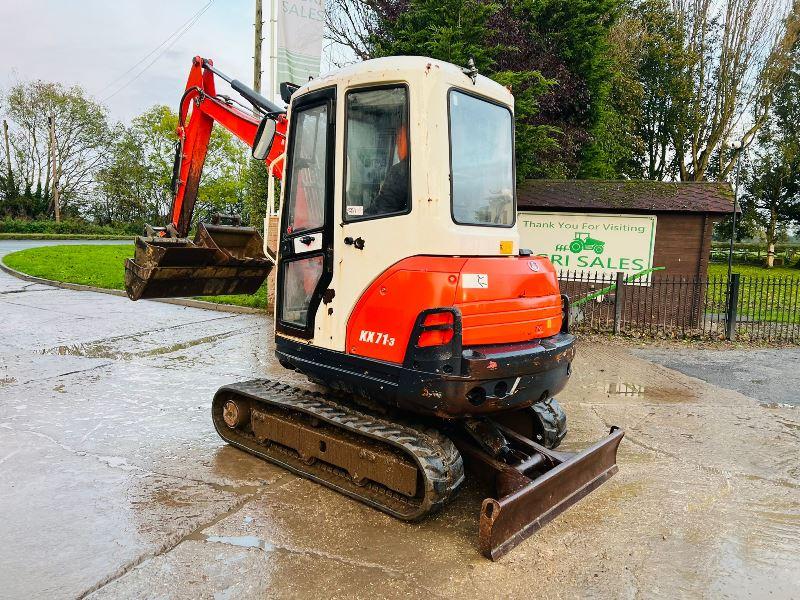 KUBOTA KX71-3 EXCAVATOR *YEAR 2012, 4178 HOURS* C/W 3 X BUCKETS *VIDEO*