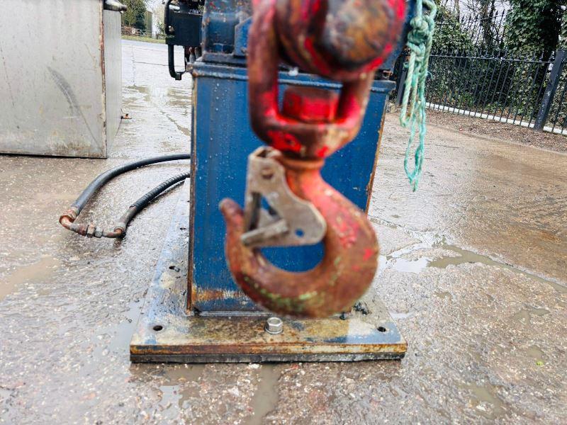 STATIC MARINE CRANE *C/W* PERKINS POWER PACK* OIL & DIESEL TANK*VIDEO*