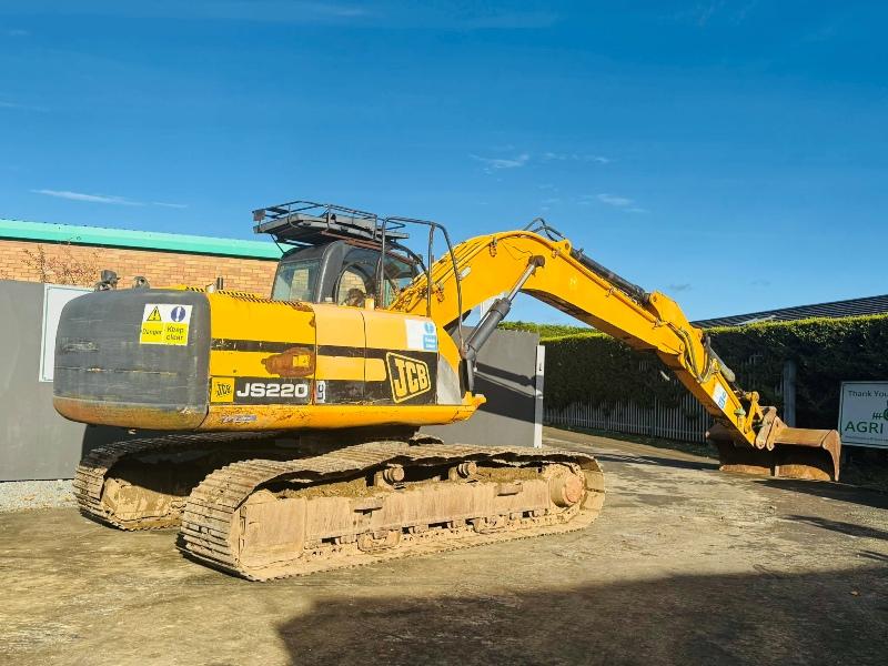JCB JS220 LC TRACKED EXCAVATOR*C/W BUCKET*YEAR 2010*VIDEO*