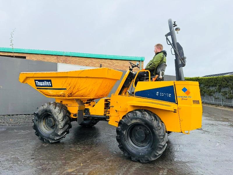 THWAITES 6 TONNE SWIVLE TIP DUMPER*YEAR 2008* ONLY 1453 HOURS*VIDEO*