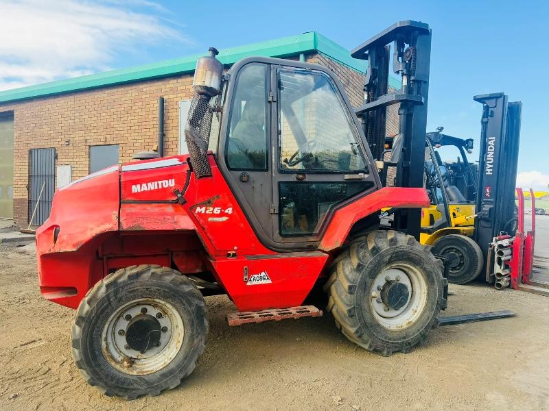 MANITOU M26-4 ROUGH TERRAIN FORKLIFT*YEAR 2016*C/W PALLET TINES*VIDEO*