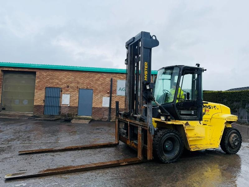 HYSTER H8.00XM 2 STAGE MASTED FORKLIFT*C/W SIDESHIFT*