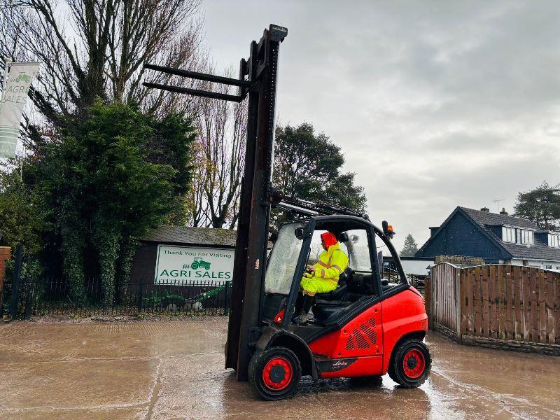 LINDE H40 DIESEL FORKLIFT *YEAR 2016* C/W 2 STAGE MAST *VIDEO*