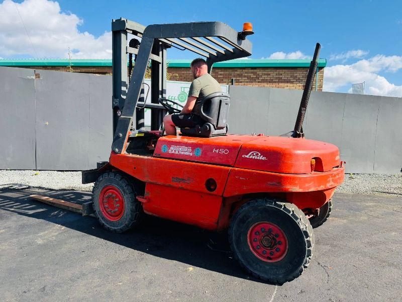 LINDE H50 FORKLIFT*C/W PALLET TINES*VIDEO*