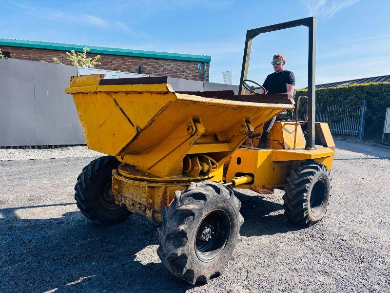 BENFORD 3 TONNE SWIVLE TIP DUMPER*VIDEO*