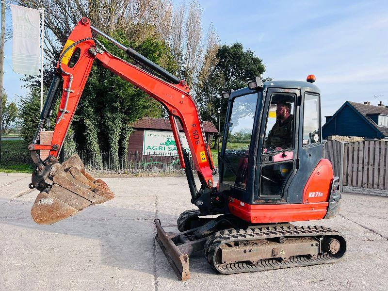 KUBOTA KX71-3 EXCAVATOR *YEAR 2014, 4211 HOURS, ONE OWNER FROM NEW*VIDEO*