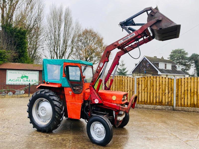 MASSEY FERGUSON 135 TRACTOR C/W LAMBOURN CAB , QUICKE 2030 FRONT LOADER