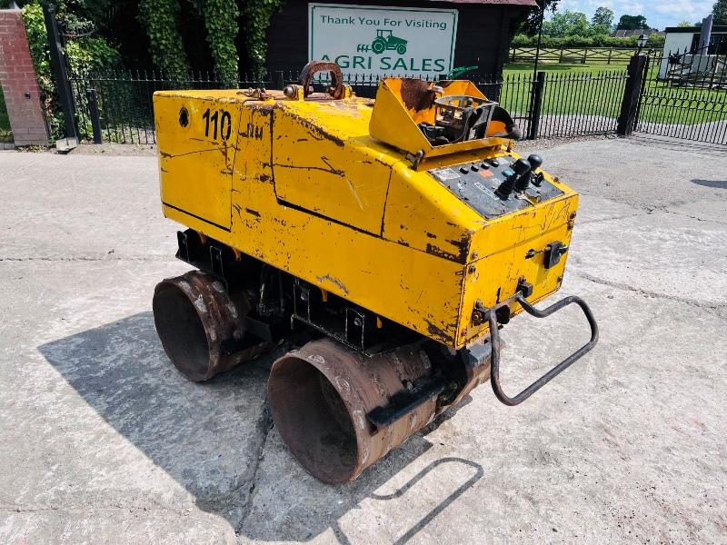 JCB VM1500 DOUBLE DRUM REMOTE CONTROL PAD FOOT ROLLER *VIDEO*